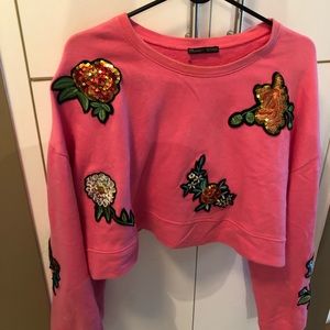 Zara crop sweatshirt